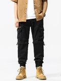 Men Tapered Pants Detachable Pants Legs Cargo Long Pants Male Cotton Trousers