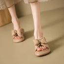 Butterfly Knot Slippers Flat With Heels Women Slippers Concise Ladies Casual Summer Platform Shoes