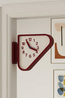 Classical Living Room Wall Clocks Triangle Double-sided Silent Wall Clock Corner Wall Watch Art Home Decor