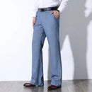 Men Spring Summer Leisure Flared Leg Trousers Men Business Casual Pants Male Bell Bottom Pant