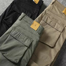 Men Casual Cargo Shorts Short Pants Loose Male Outdoor Shorts Solid  Summer
