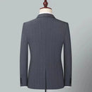 Suit men business casual comfort striped best man suit groom wedding light