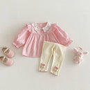 Girls' Little Rabbit Shirt Spring Baby Stylish Doll Collar Edition Shirt Children's Cute Spring Dress