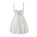 White floral dress on a white background, Obroi