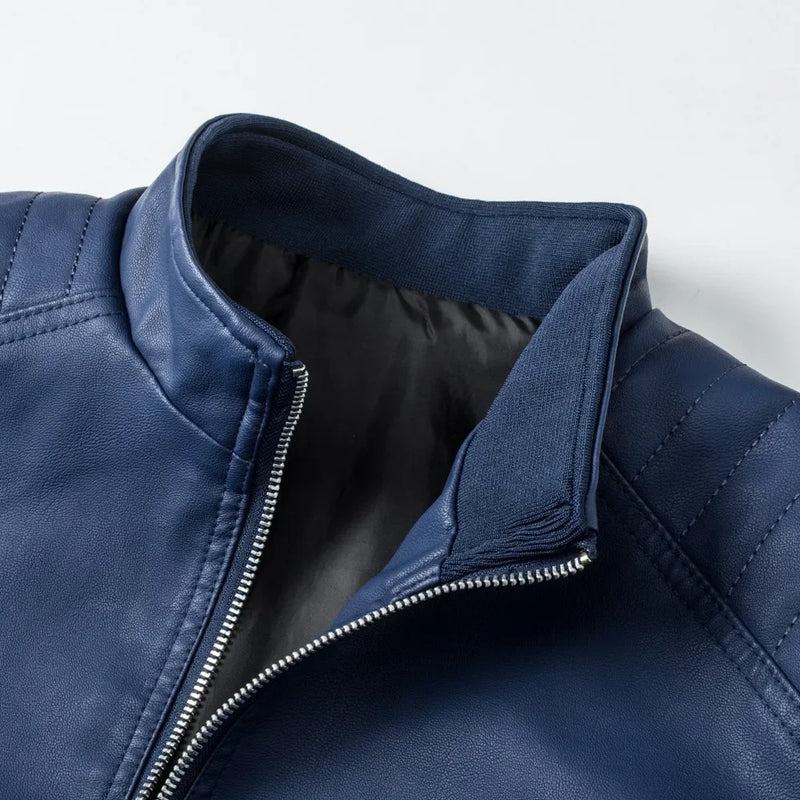 Leather Jacket Men  Jacket Casual Men Leather Jacket Slim Handsome Men Clothing