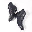 Men Ankle Boots Luxury Handmade Autumn Winter Genuine Leather Round Toe Lace Up Male Shoes
