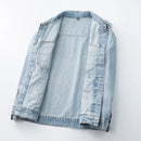 Spring Autumn Winter Models Men's Blue Denim Jacket High Street Black Jacket Man