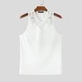 Men Tank Tops Lace See Through Male Vests Sleeveless Summer Men Clothing