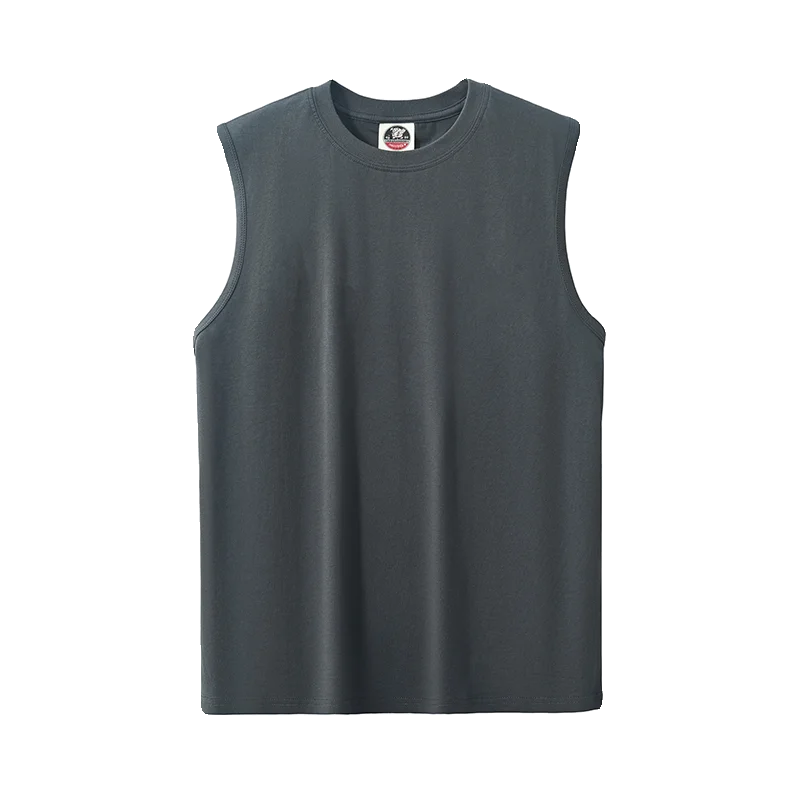 Summer American Sleeveless T-shirt Men's Washed Casual Fitness