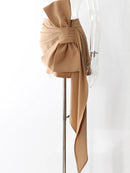 Patchwork Bowknot Slimming Skirts For Women High Waist Bodycon Mini Minimalist Skirts Female