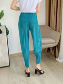 Women Folds Bloomers Ladies Vintage Commuted Trousers Female Solid Harem Pants