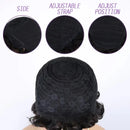 Kinky Curly Human Hair Wig Short Pixie Cut Wig Full Wig for Women