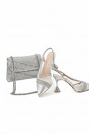 Bag Set Ladies Shoe with Matching Bag Set Rhinestone Designer Shoes Women Luxury Pumps