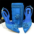 Elegant Sliver Sandals for Simple And Versatile Exquisite Party Shoes And Bag Set