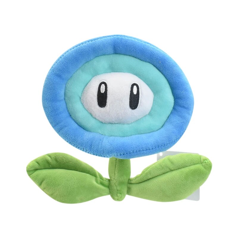 18cm Cartoon Game Plush Toy Bros Red Flame Flower Blue Ice Flower Soft Stuffed Doll Lovely Gift