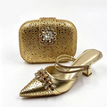 Autumn Royal Blue Color Shoes and Bag Set Special Design for Wedding Party