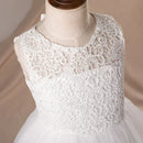 Lace Short Flower Girls Dresses Sleeveless Backless Elegant Junior Bridesmaid Dresses With Bow Princess