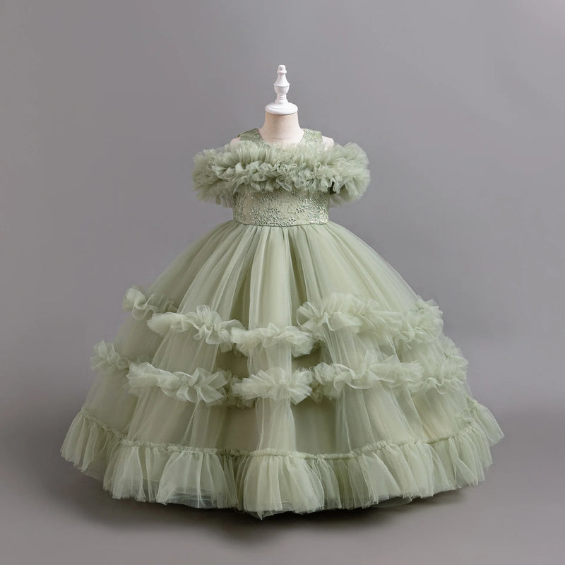 Luxury Dresses for Elegant Party Girls Child Wedding Prom Gown Christmas