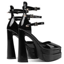 Summer Thick Heels High Heels Wrapped Sandals Women Pointed Belt Buckle Women Shoes
