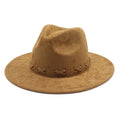 Heart Top Woolen With Flat Brim And Straight Edge Jazz Hat