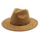 Heart Top Woolen With Flat Brim And Straight Edge Jazz Hat