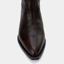 Boots Women Spring Autumn Leather Shoes Ladies Western Pointed Toe Long Boot