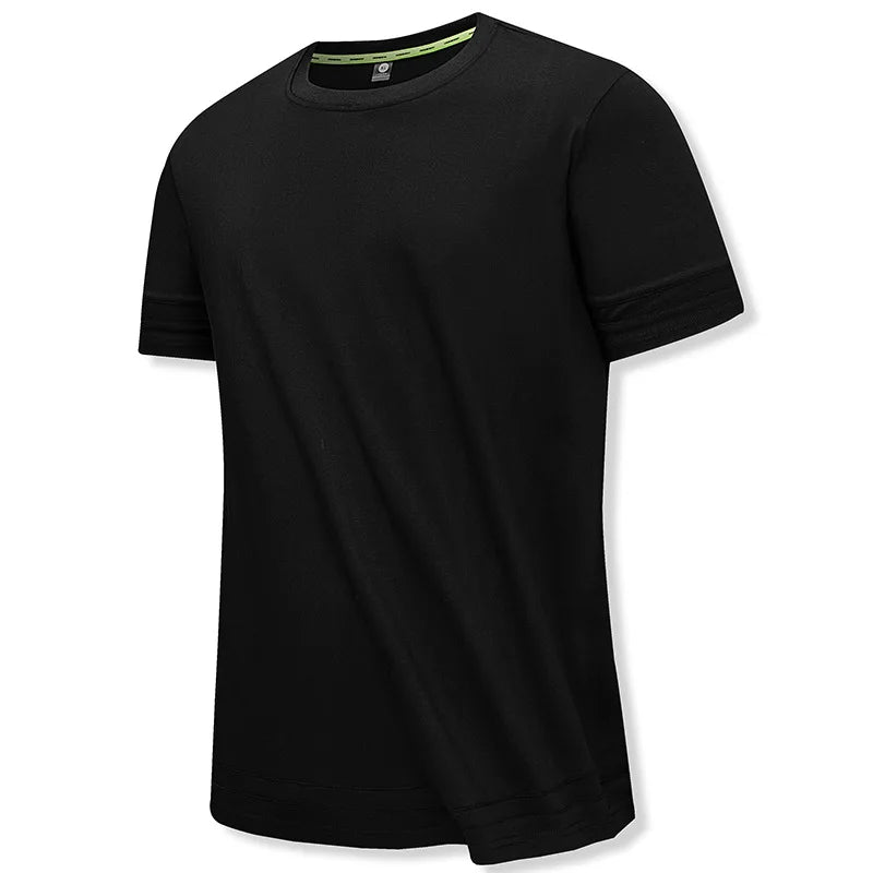 Round Neck Stitching Trend T-Shirt Men's Summer Casual Short-Sleeved Top