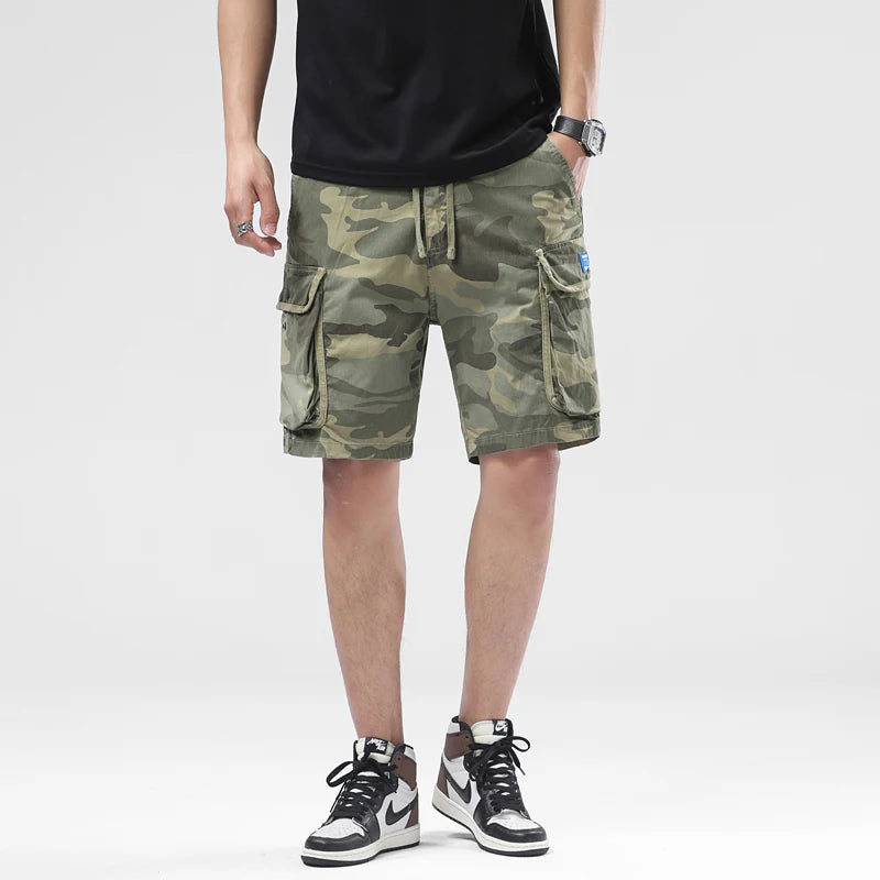 Summer Men Cargo Camouflage Shorts Men Cotton Beach Shorts Man Spring Casual Shorts Male