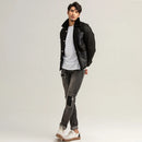 Men's Black Shearling Jacket Mens Shearling Jacket Short Coat For Men