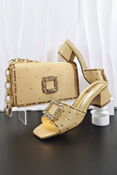 Women Shoes and Bags To Match Set Pumps Matching Shoe and Bag Set for Party shoes