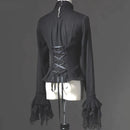 Dark Shirts Women Blouses Couple Halloween Victorian Retro Slim Clothes Tops Unisex