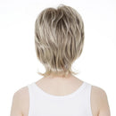 Back view of a person with a short, styled haircut on a white background, Obroi
