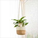 Handwoven Hanging Planter Plant Basket With Jute Cotton Cord Indoor Flower Pot Macrame Storage Organizer Home Decor