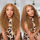 Side-by-side comparison of a woman with styled hair in a room, Obroi