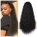 Drawstring Clips In Hairpiece Ponytail Kinky Water Curly Hair Extensions For Women