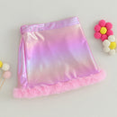 Autumn Kids Girl Mini Skirts Plush High Elastic Waisted Short Skirts Fall Casual Pencil Skirts