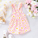 Flower Children Girls Overalls Kid Clothes Princess Strap Button Pockets Shortall Summer Infant Romper Jumpsuit