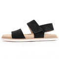 Summer Men Outside Leisure Handmade Genuine Leather Breathable Sandals Hook Loop Flat Beach Shoes