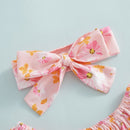 Baby Girl Bodysuit Clothing Set 2PCS Toddler Baby Summer Baby Floral Romper Infant Jumpsuit With Headband