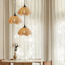 Wicker Petal Pendant Lights Fixtures Home Indoor Decor