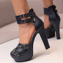 Women Sandals Summer Shoes Strap Pumps Wedding Fetish Dance Party Shoes