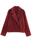 Red velvet jacket on a white background, Obroi