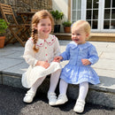 Toddler Kids Girls Fall Shirt Dress Bow Pattern Dress