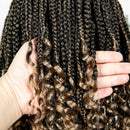 Knotless Box Braided Wigs with Curly Ends Lace Boho Braided Lace Wigs Lace Frontal Braids Wig for Women