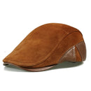 Leather Beret Caps Man Casual Fitted