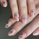 Hand Press On Nail Art Almond Portable Short Nails Girls Handmade Nails