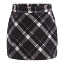 Kids Girls Tartan Pencil Skirts Elastic Waistband Plaid Miniskirt for Holiday Daily Wear