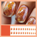 24pcs Summer False Nails Sweet Strawberry Fruit Nails Tips Wearable Detachable Press on Nails