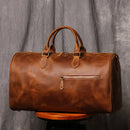 Men's Travel Bag Women's Weekend Handbag Large Capacity Vintage Duffle Bag Leather Laptop Bag