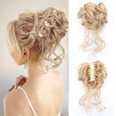 Women Messy Curly Fluffy Hair Bun Clip In Ponytail Hair Extensions Natural False Hairpieces